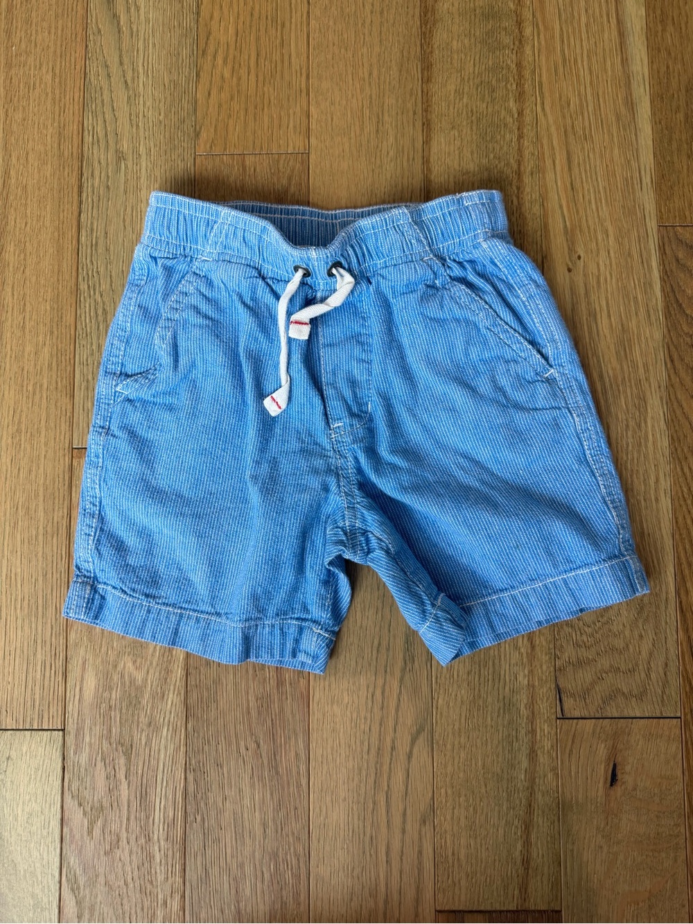 Hanna Andersson Boys Blue Striped Pull-On Shorts Size 4 100cm